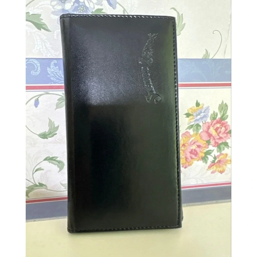 Station Casinos Las Vegas Black Trifold Checkbook Cover Wallet Logo